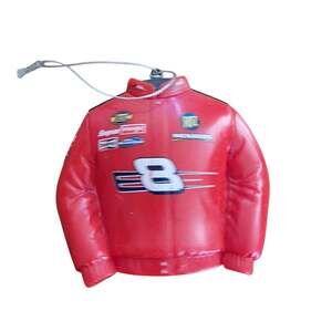 Unmarked NASCAR Dale Earnhardt Jr 8 Jacket Ornament Red Plastic Hanging Tree